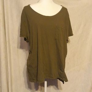 Old Navy womens XXL boyfriend shirt olive green